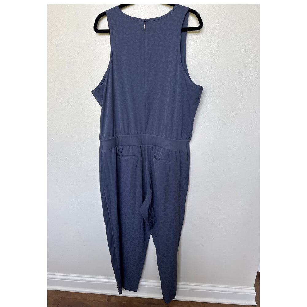 Athleta Brooklyn Textured Jumpsuit Medieval Violet Purple Women's Plus Size 18 - Picture 6 of 9